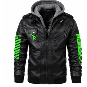 Edgerunners David Martinez Jacket | Cyberpunk 2077 Samurai Bomber Leather Jacket | Night City Hooded Coat Cosplay