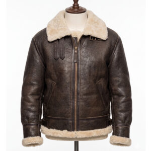 Leon Kennedy Leather Jacket | RE4 B3 Bomber Shearling Style | Cosplay Costume Gift for Gamers